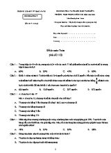 Đề kiểm tra năng lực đầu vào môn Toán Lớp 6 - Mã đề 118 - Năm học 2021-2022 - Phòng giáo dục và đào tạo Bắc Ninh